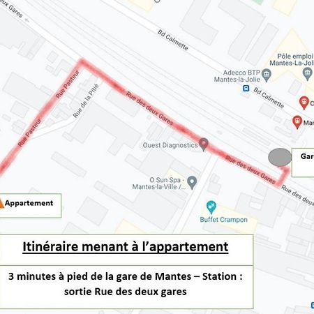 Appartement F2 De Haut Standing En Hypercentre Avec Jardin Prive A 270 M De La Gare De Mantes ! Zewnętrze zdjęcie